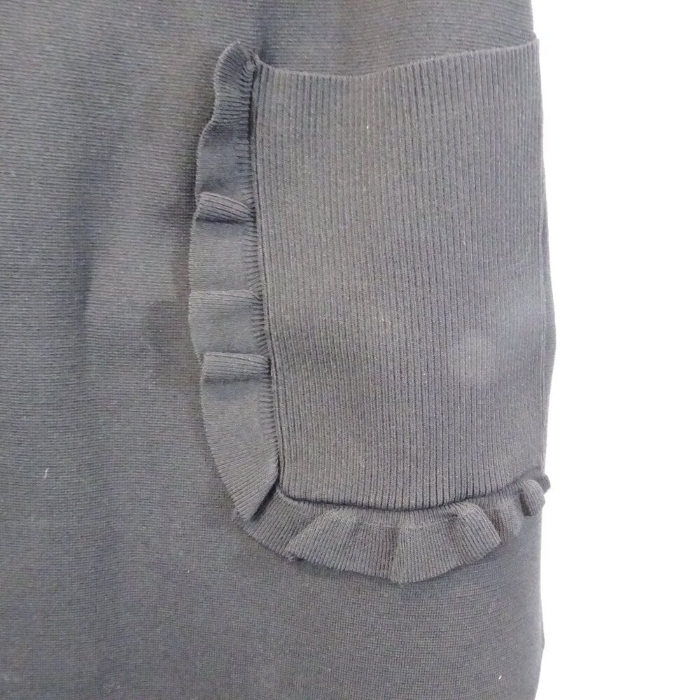 Sandro Paris Black Skirt size 1 Ruffled Pockets Detail A-Line Short - Picture 2 of 6